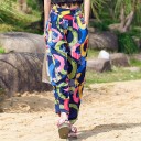 Damskie spodnie w stylu vintage z wzorem 16