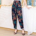 Damskie spodnie w stylu vintage z wzorem 26