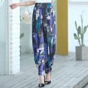 Damskie spodnie w stylu vintage z wzorem 3