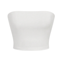 Damskie topy bez ramiączek Jednobarwne Wycięcie w kształcie O Lekki top z poliestru dopasowany krój na lato i warstwowanie 6