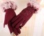 Damskie zimowe rękawiczki z futrem 1