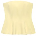 Damskorsettlinne utan axelremmar Enfärgad O-ringad Urringning Tight polyester topp elegant sommarstil 11