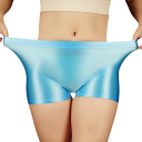 Damskort Sportiga Glansiga Enfärgade Bambufiber Spandex Elastiska Bekväma Fitnessshorts 1