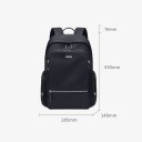 Dámský batoh Přihrádka na 15,6palcový notebook a kapsa na tablet Rozměry 28,5 x 43 x 14 cm Oxfordský nylon Černá Do školy i na cesty 2