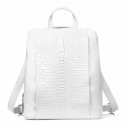 Dámský batoh s krokodýlím vzorem, zipové zapínání, 25×12×32 cm, 100% pravá hovězí kůže, kožený batoh na notebook do práce i do školy 1