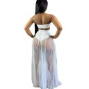 Dámsky crop top a priesvitná sukne B1265 5