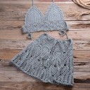 Dámský crop top a sukně P766 8