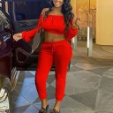 Dámsky crop top a tepláky B1011 2