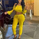 Dámsky crop top a tepláky B1011 6