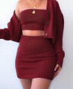 Dámsky crop top, cardigan a sukne 3