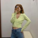 Dámsky crop top s dlhým rukávom A2360 1