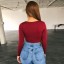 Dámský crop top s dlouhým rukávem B284 1