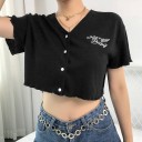 Dámsky crop top s gombíkmi 3