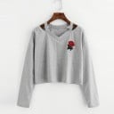 Dámsky crop top s kvetinou J2851 3