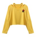 Dámsky crop top s kvetinou J2851 15