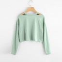 Dámský crop top s květinou J2851 8