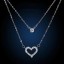 Dámsky dvojitý náhrdelník so srdcom 1