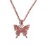 Dámský kamínkový náhrdelník s motýlem 2