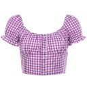 Dámsky kockovaný crop top A1049 2