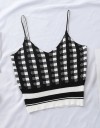 Dámsky kockovaný crop top A1208 1