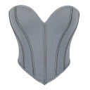 Dámsky korzet bez ramienok Jednofarebný Výstrih do V Šnurovanie vzadu Polyester Elegantný priliehavý top 5