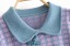 Dámský krátký kostkovaný svetr s límečkem 3