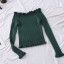 Dámský krátký svetr s volánky 5