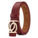 Dámský módní pásek 105 x 2,3 cm PU kůže Elegantní opasek se zlatou přezkou Stylový doplněk na šaty i kalhoty Moderní dámská móda 4