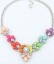 Dámský náhrdelník s barevnými květinami J843 5