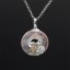 Dámský náhrdelník s kulatým přívěskem D676 7