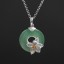 Dámský náhrdelník s kulatým přívěskem D676 6