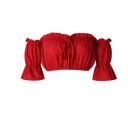 Dámsky nariasený crop top A1079 4