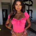 Dámsky nariasený crop top B133 3