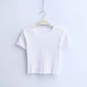 Dámsky nariasený crop top 1