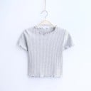Dámsky nariasený crop top 4