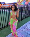 Dámský plážový crop top a kalhoty A2843 5