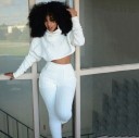 Dámský pletený crop top a kalhoty P1669 4