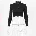 Dámský pletený crop top A2178 6