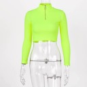 Dámský pletený crop top A2178 9