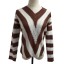 Dámsky pletený sveter s pruhmi A2274 1
