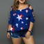 Dámský plus size top s hvězdami 4