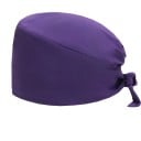 Dámský šátek jednobarevný rychleschnoucí univerzální velikost polyester spandex fialový pro kuchařky kosmetičky zubaře čepice 19