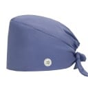 Dámský šátek jednobarevný s knoflíkem rychleschnoucí univerzální velikost polyester spandex fialový pro zdravotnictví práci 13