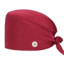 Dámský šátek jednobarevný s knoflíkem rychleschnoucí univerzální velikost polyester spandex fialový pro zdravotnictví práci 3