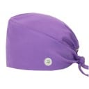 Dámský šátek jednobarevný s knoflíkem rychleschnoucí univerzální velikost polyester spandex fialový pro zdravotnictví práci 1