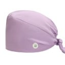 Dámský šátek jednobarevný s knoflíkem rychleschnoucí univerzální velikost polyester spandex fialový pro zdravotnictví práci 19