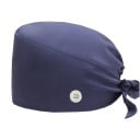 Dámský šátek jednobarevný s knoflíkem rychleschnoucí univerzální velikost polyester spandex fialový pro zdravotnictví práci 20