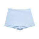 Dámský set halenkový top a kraťasová sukně Elegantní střih z polyesteru Límeček s véčkovým výstřihem Zapínání na zip Volný čas i společenské příležitosti 6