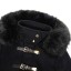 Dámsky zimný kabát s kapucňou - Čierny 2