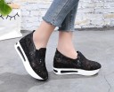 Damsneakers i spets med paljetter J1118 1